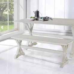 48" Jamestown Dining Bench White - Boraam