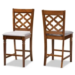 2pc Ramiro Wood Counter Height Barstools - Baxton Studio -Furniture Sale Store GUEST 15ecf437 87c0 45c7 8d0a 8905718285e5