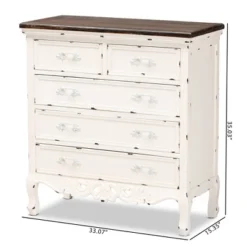 Levron Two-Tone Wood 5 Drawer Storage Cabinet Walnut Brown/White - Baxton Studio 21 Levron Two-Tone Wood 5 Drawer Storage Cabinet Walnut Brown/White - Baxton Studio -Furniture Sale Store GUEST 16722693 5b00 4805 a829 784b186cd045