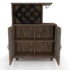 Morse Farmhouse Mobile Wine Cabinet Reclaimed Oak - HOMES: Inside + Out -Furniture Sale Store GUEST 16c5ae4c b4f0 4243 afc8 3a6078133b2b