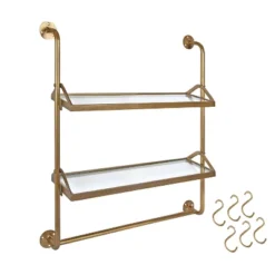 26" X 31" Marit Metal Wall Shelf Gold - Kate & Laurel All Things Decor -Furniture Sale Store GUEST 16ef5f63 e8f6 4b32 968f c6c02e2d0e89