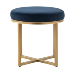 18" Round Ottoman With Metal Base - WOVENBYRD -Furniture Sale Store GUEST 17c9cff7 dcbc 401e 9b83 4fc8c62b01a1