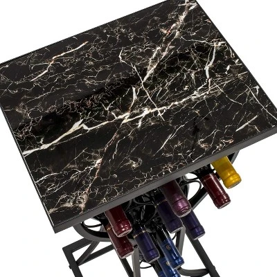 Sorbus 11 Bottle Marble Wine Rack Console Table 3 Sorbus 11 Bottle Marble Wine Rack Console Table - Image 3