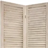 5 1/2ft 3 Panel Tall Classic Venetian Room Divider White - Oriental Furniture