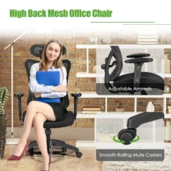 Costway Ergonomic High Back Mesh Office Chair W/ Adjustable Lumbar Support 12 Costway Ergonomic High Back Mesh Office Chair W/ Adjustable Lumbar Support -Furniture Sale Store GUEST 1a2a3eca 4913 4542 8f1d c1fde8da39a3