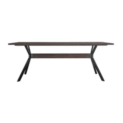 Nevada Trestle Base Dining Table Rustic Oak - Armen Living