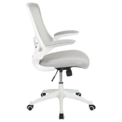Emma And Oliver Mid-Back Light Gray Mesh Ergonomic Task Office Chair, White Frame - Flip-Up Arms 22 Emma And Oliver Mid-Back Light Gray Mesh Ergonomic Task Office Chair, White Frame - Flip-Up Arms -Furniture Sale Store GUEST 1b17ff4e e3ca 4386 bb7a fdd1d0ae582b