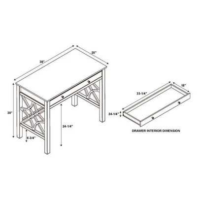 Whitley Antique Desk White - Linon 11 Whitley Antique Desk White - Linon - Image 11