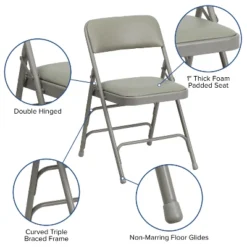 Emma And Oliver 4 Pack Home & Office Portable Party Events Padded Metal Folding Chair -Furniture Sale Store GUEST 1c1d5395 402c 4dbd bb21 d033336b5263