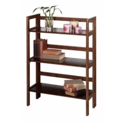 38.54" 3pc Torino Set Folding Bookshelf With Fabric Basket Espresso Brown - Winsome -Furniture Sale Store GUEST 1c4a4b29 71e3 4a34 84b0 d2700201ddf4