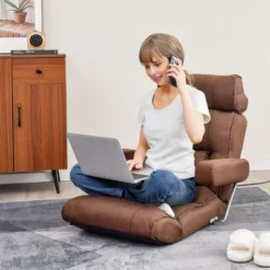 Costway Adjustable Lazy Sofa With Stepless Adjustable Back & 6-position Head/Lumbar/Seat Brown/Gray/Blue -Furniture Sale Store GUEST 1c6a7642 101f 45ab b062 7b8d72f7fe9e