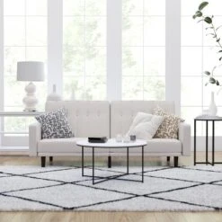 Merrick Lane Mid Century Modern Split-Back Sofa Futon With 3 Recline Positions