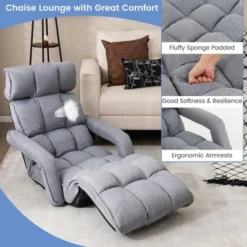 Costway 6-Position Adjustable Floor Chair For Adults Foldable Lazy Sofa For Living Room -Furniture Sale Store GUEST 1cb2b17d 7fa7 480c beee bd7bcf35064b
