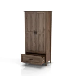 Nurembo 1 Drawer Wardrobe Closet Distressed Walnut - HOMES: Inside + Out -Furniture Sale Store GUEST 1cffac1b 4d43 4246 ba00 dcd7f34704bd