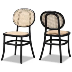 2pc Garold Woven Rattan And Wood Cane Dining Chair Set - Baxton Studio 18 2pc Garold Woven Rattan And Wood Cane Dining Chair Set - Baxton Studio -Furniture Sale Store GUEST 1d240be7 e680 44f8 9e64 36e082549c15