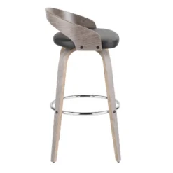Set Of 2 29.5" Grotto Mid-Century Modern Barstools Light Gray/Black - LumiSource -Furniture Sale Store GUEST 1d885440 3770 4f7e b240 10456fca7d01