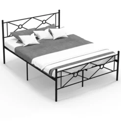 Costway Full/Queen Size Metal Platform Bed Frame W/ Headboard Mattress Foundation 20 Costway Full/Queen Size Metal Platform Bed Frame W/ Headboard Mattress Foundation -Furniture Sale Store GUEST 1dc50582 f23f 424b b8b7 0e6afdfb972f