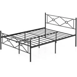 Costway Full/Queen Size Metal Platform Bed Frame W/ Headboard Mattress Foundation 13 Costway Full/Queen Size Metal Platform Bed Frame W/ Headboard Mattress Foundation -Furniture Sale Store GUEST 1de63786 0b12 4d11 b5dc 43e9766c7449
