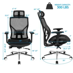 Costway Ergonomic Office Chair High-Back Mesh Chair W/Adjustable Lumbar Support 12 Costway Ergonomic Office Chair High-Back Mesh Chair W/Adjustable Lumbar Support -Furniture Sale Store GUEST 1e99d865 c576 4b32 9f55 feb0883d3e8d