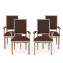 Set Of 4 Maria French Country Wood Upholstered Dining Chairs - Christopher Knight Home -Furniture Sale Store GUEST 1eb439e1 6507 4bb2 b330 98492bdae793