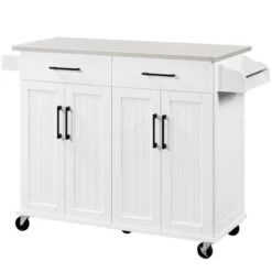 Yaheetech Large Kitchen Cart Kitchen Island On Wheels With Stainless Steel Countertop 17 Yaheetech Large Kitchen Cart Kitchen Island On Wheels With Stainless Steel Countertop -Furniture Sale Store GUEST 200919cd bee4 4dc1 8ced a5d974a15111