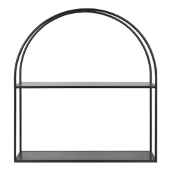 24" X 26" Monroe Metal Arch Shelf Black - Kate & Laurel All Things Decor