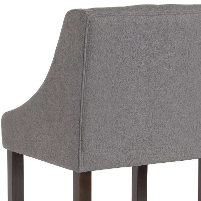 Merrick Lane Upholstered Barstool 30" High Transitional Tufted Barstool With Accent Nail Trim 11 Merrick Lane Upholstered Barstool 30" High Transitional Tufted Barstool With Accent Nail Trim - Image 11
