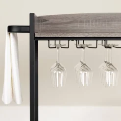 City Life Bar Cart With Wine Glass Rack - South Shore -Furniture Sale Store GUEST 216a8cd0 2b11 4c04 bcc0 94a727edfbf3