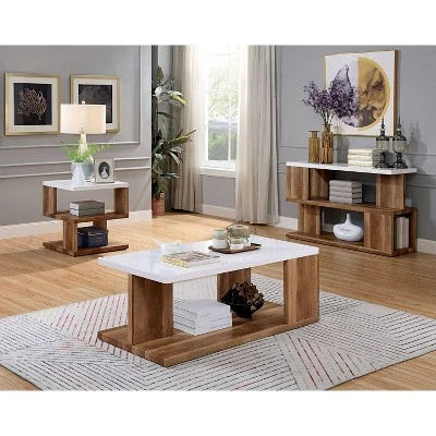 Chetwood Open Shelf Sofa Table White - MiBasics 2 Chetwood Open Shelf Sofa Table White - MiBasics - Image 2