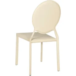 Warner Round Back Leather Side Chair (Set Of 2) - Butter Cream - Safavieh -Furniture Sale Store GUEST 225b67a3 5589 46c5 a404 6ea1c5f5ab98