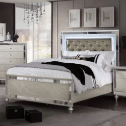 3pc Queen La Mesa Bed Nightstand And Dresser Set Silver - HOMES: Inside + Out -Furniture Sale Store GUEST 22d13a75 3187 4f40 a6dd 2f30507fe613