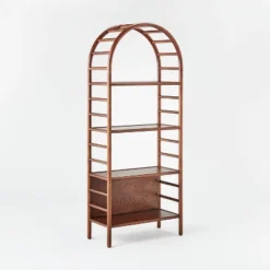 72" Holladay Curved Wooden Bookcase - Threshold™ Designed With Studio McGee 22 72" Holladay Curved Wooden Bookcase - Threshold™ Designed With Studio McGee -Furniture Sale Store GUEST 245145c7 43e9 43cb 9096 d7c8d5f6dc83