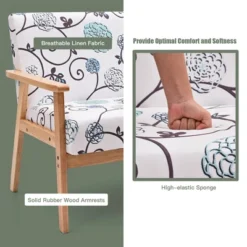 Costway Modern Fabric Loveseat Sofa Couch Upholstered 2-Seat Wood Armchair -Furniture Sale Store GUEST 247cd017 55c1 4eba 8668 c979912cf6e7