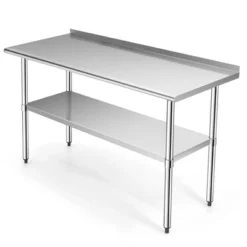 Costway Stainless Steel Table For Prep & Work W/ Backsplash -Furniture Sale Store GUEST 24cabe4d 57f0 46f3 a4d3 95936a8feb13