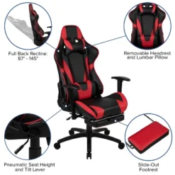 Flash Furniture Gaming Desk And Footrest Reclining Gaming Chair Set With Cup Holder And Headphone Hook -Furniture Sale Store GUEST 2557e826 23fe 4aa5 97e3 c701918cd752