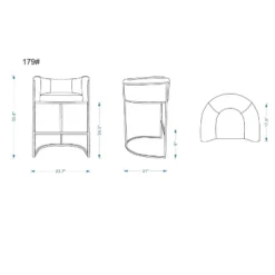 Cosmopolitan Metal Counter Height Barstool - Manhattan Comfort -Furniture Sale Store GUEST 25b0a8f7 232a 4db1 b220 582662def3e6