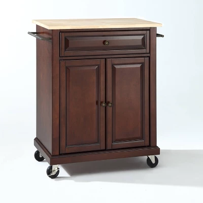 Compact Wood Top Kitchen Cart - Crosley 6 Compact Wood Top Kitchen Cart - Crosley - Image 6