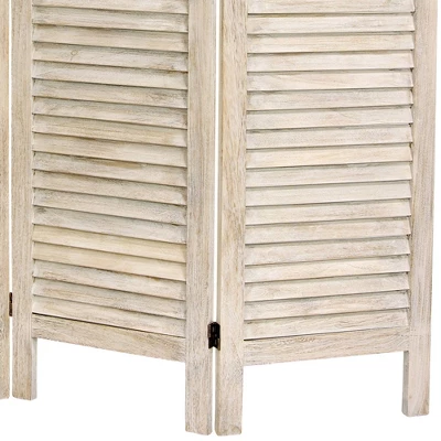 5 1/2ft 3 Panel Tall Classic Venetian Room Divider White - Oriental Furniture 2 5 1/2ft 3 Panel Tall Classic Venetian Room Divider White - Oriental Furniture - Image 2