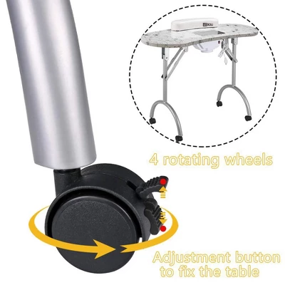 LEIBOU Professional 35 Inch Vented And Foldable Manicure Table With Wrist Rest Cushion, Dust Collector, And Carrying Bag, White 2 LEIBOU Professional 35 Inch Vented And Foldable Manicure Table With Wrist Rest Cushion, Dust Collector, And Carrying Bag, White - Image 2