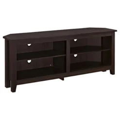 Transitional 4 Cubby Wood Open Storage Corner TV Stand For TVs Up To 65" - Saracina Home 15 Transitional 4 Cubby Wood Open Storage Corner TV Stand For TVs Up To 65" - Saracina Home -Furniture Sale Store GUEST 276ce2aa 26a7 4261 89df d38632d1ab85