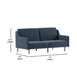 Flash Furniture Delphine Premium Convertible Split Back Sofa Futon With Curved Armrests And Solid Wood Legs -Furniture Sale Store GUEST 27aebfc5 ae22 4135 bc35 7cf2fc4e7406 1