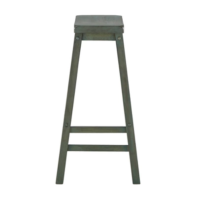Set Of 2 29" Chimney Hill Saddle Barstools - Inspire Q 4 Set Of 2 29" Chimney Hill Saddle Barstools - Inspire Q - Image 4