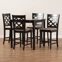 5pc Ramiro Wood Pub Set - Baxton Studio -Furniture Sale Store GUEST 285806f7 3b4f 4e2f b5c4 5955f3fab83d