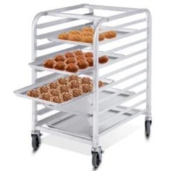 Costway 10 Sheet Aluminum Bakery Rack Silver Commercial Cookie Bun Pan Kitchen W/Wheel 15 Costway 10 Sheet Aluminum Bakery Rack Silver Commercial Cookie Bun Pan Kitchen W/Wheel -Furniture Sale Store GUEST 28994d47 6e9e 4c09 a21c fb20416dbb34