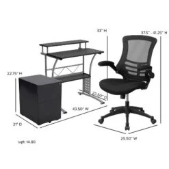Flash Furniture Work From Home Kit - Black Computer Desk, Ergonomic Mesh Office Chair And Locking Mobile Filing Cabinet With Side Handles 13 Flash Furniture Work From Home Kit - Black Computer Desk, Ergonomic Mesh Office Chair And Locking Mobile Filing Cabinet With Side Handles -Furniture Sale Store GUEST 28c26666 4905 44c4 8d1e 25920f67c3d1