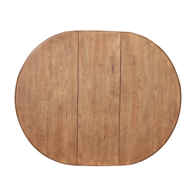 Lillian Round Top Pedestal Table With 12" Drop Leaf Distressed Oak - International Concepts 6 Lillian Round Top Pedestal Table With 12" Drop Leaf Distressed Oak - International Concepts - Image 6