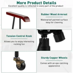 Costway Velvet Home Office Chair Swivel Adjustable Task Chair W/ Wooden Armrest -Furniture Sale Store GUEST 295110a1 e91b 43ce 9389 c004659f2d4f