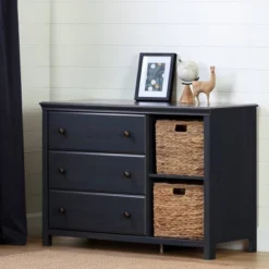 Cotton Candy 3 Drawer Dresser With Baskets - South Shore
