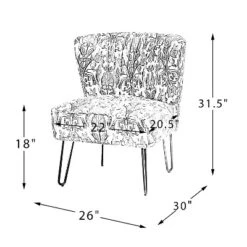 Bernarda Living Room Armless Accent Chair With Floral Pattern | Karat Home-FLORAL 17 Bernarda Living Room Armless Accent Chair With Floral Pattern | Karat Home-FLORAL -Furniture Sale Store GUEST 2a8cacfb e7d6 41f6 b8f1 b44a1ff23d21