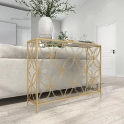 Contemporary Metal Console Table Gold - Olivia & May -Furniture Sale Store GUEST 2b326839 bae2 4d04 bb93 15e7d056f447